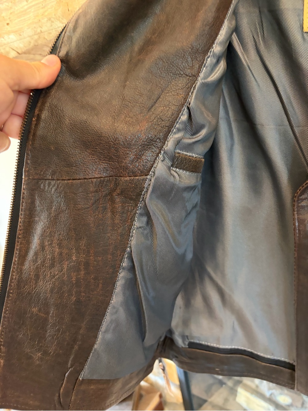 STS Ranchwear Ladies Lucy Brown Leather Biker Jacket - Picture 9 of 14